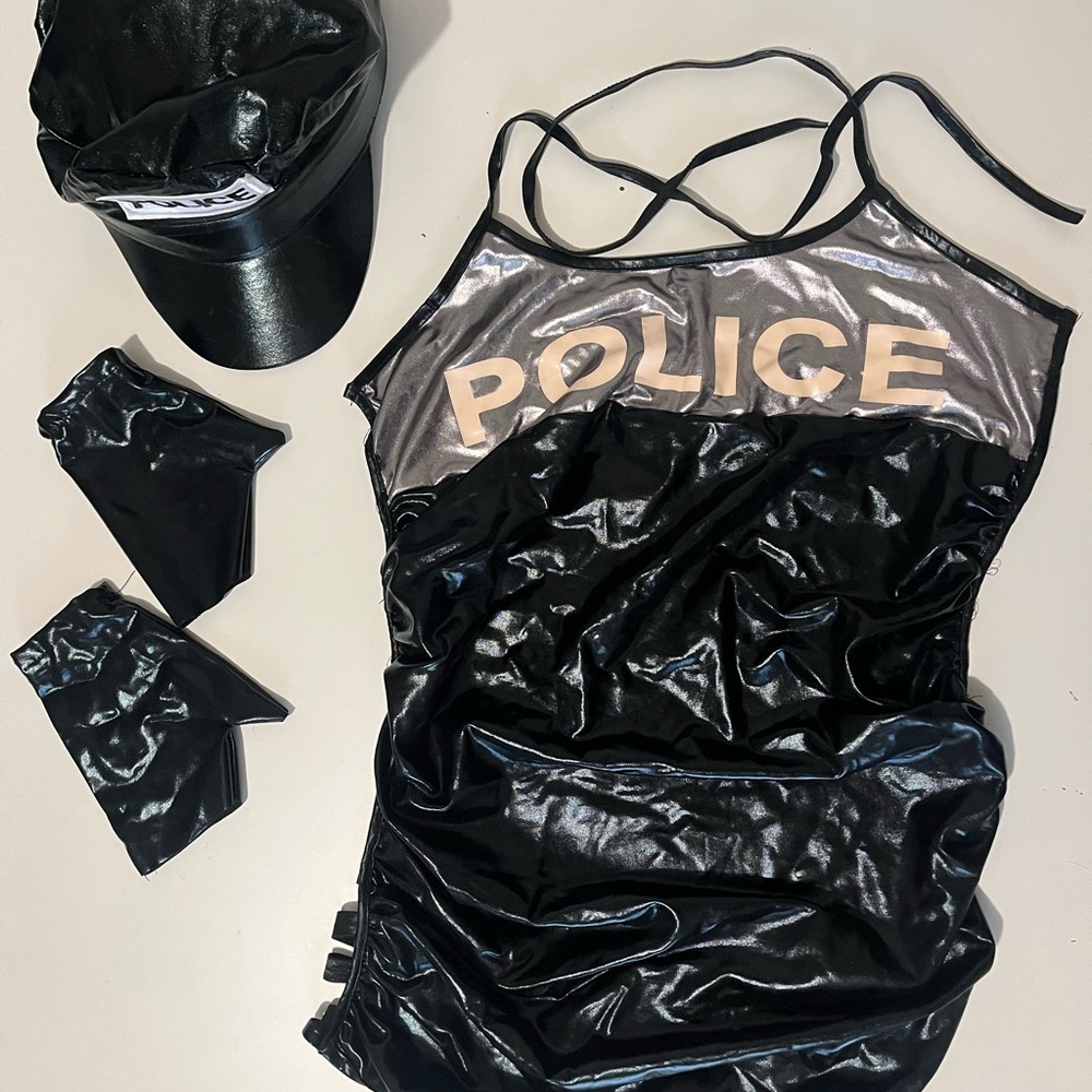 Black Police Costume Set